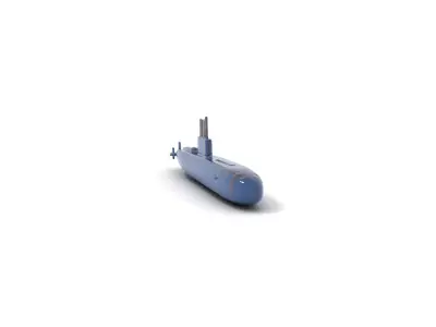 Navy Submarine model pack Low-poly 3D model