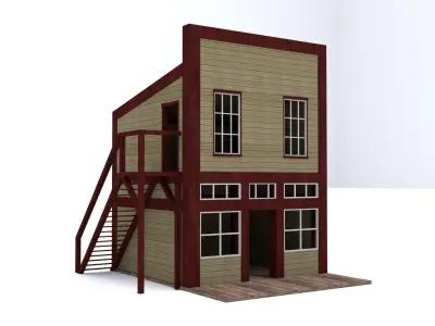 General Store Low-poly 3D model purchase