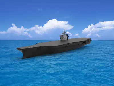 USS aircraft carrier 3D print model