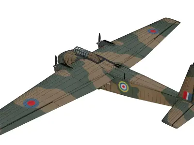 General Aircraft GAL58 Hamilcar X Low-poly 3D model