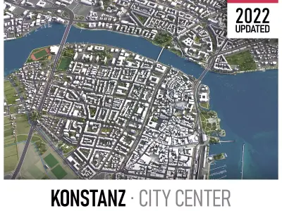 Konstanz Low-poly 3D model