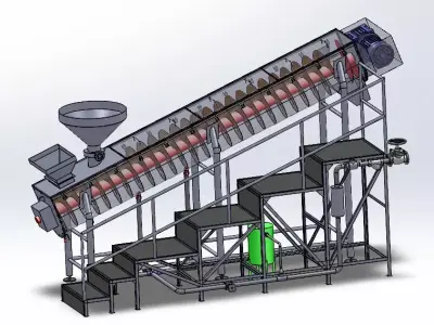 U-Type Inclined Screw Conveyor 3D model
