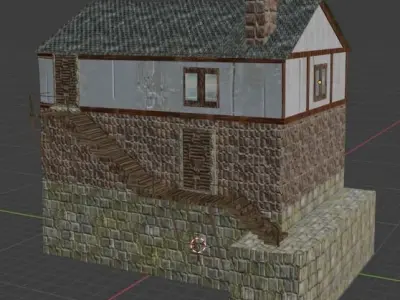 3D Old Pirate House 3D model