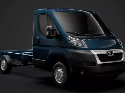 Peugeot Boxer Chassis Truck Single Cab 3450WB 2014 3D model