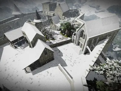 Medieval Castle 3D model 12