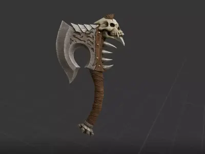 Realistic Ghost scythe 3D Model Low-poly 3D model