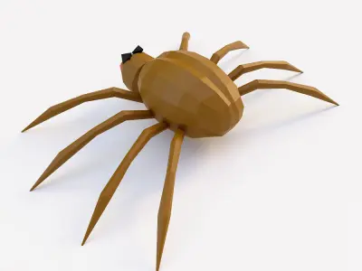 Spider low poly 3d model Low-poly 3D model