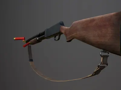 PBR Stevens Model 520-30 Low-poly 3D model