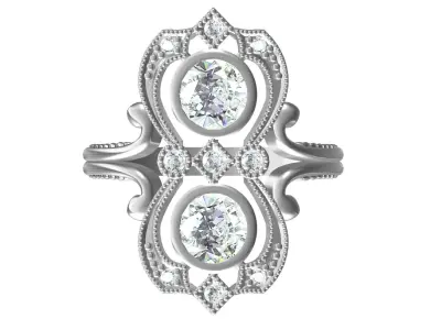 2 Stone Engagement Ring Texture