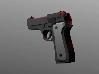 FREE Beretta pistol Free low-poly 3D model