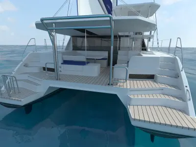 Leopard 45 catamaran 3D model