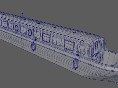 Narrowboat 3D model