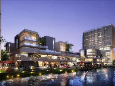 3Dmax fashion city commercial square building 325 3D model