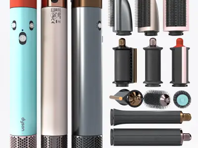 Dyson styler Airwrap long 3D model