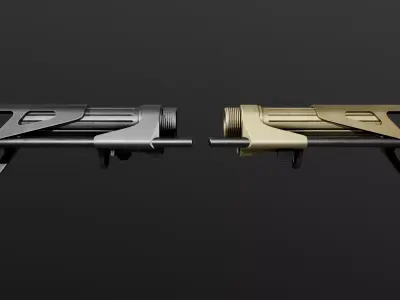 Maxim Defense CQB7 AR15 Collapsible Buttstock Low-poly 3D model