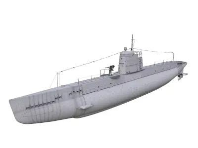Submarine Soviet M-class 3D model
