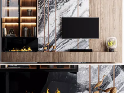 TV Wall 04 3D model