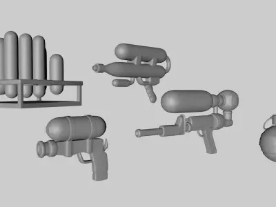 SciFi Cartoon Weapons 3D model