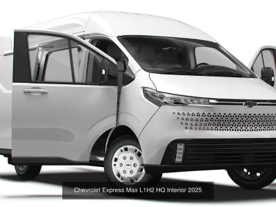 Chevrolet Express Max HQ Interior 2025 3D Model Collection