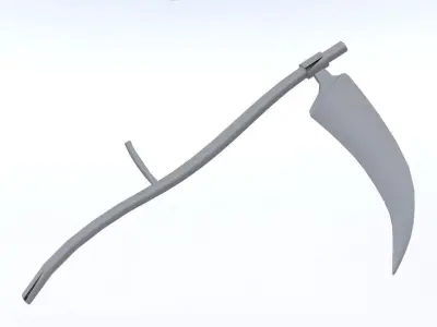 Zombie Scythe Low-poly 3D model