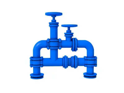 Industrial pipes - pipes 3D print model
