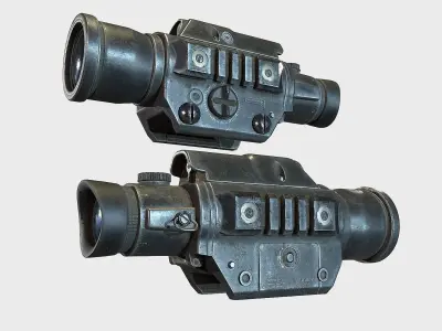 Optical Scope 8  Low-poly 3D model