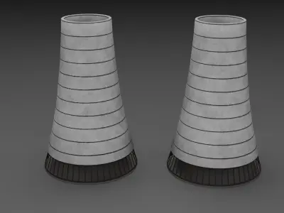 Refinery Industrial props - Low poly - Game Ready Low-poly 3D model