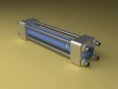 Pipe with a Tube in the Center Free low-poly 3D model