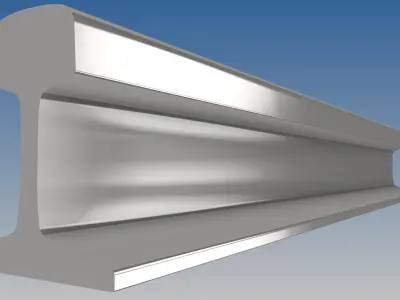 British Standard-EN13674 49E1 rail 3D model