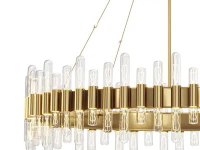 Haskell Oval Chandelier 3D model
