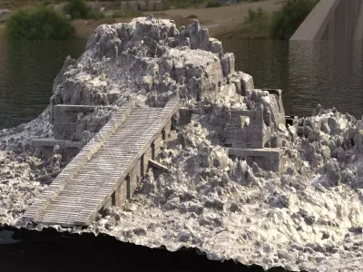 Ziggurat ancient structure 6 3D model