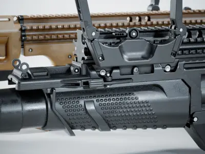 grenade launcher FN 40GL-S Low-poly 3D model