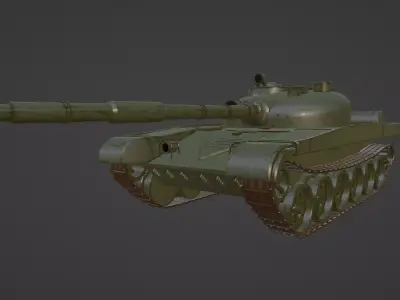 T-72 Tank Low-poly 3D model