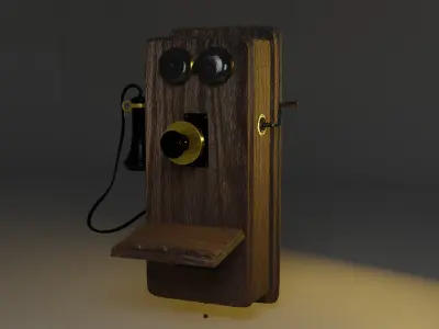 old phone Free low-poly 3D model
