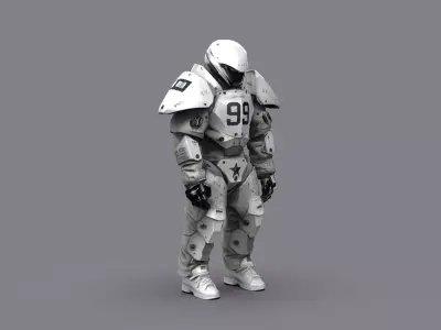Night City Character Football Player 3D model