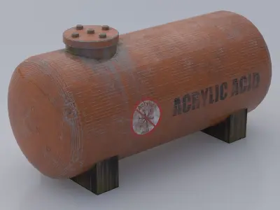 Industrial Acrylic Storage Tank 3D model