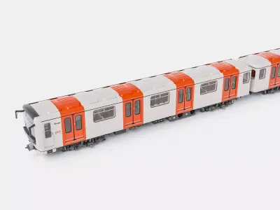 81-71M Prague metro train set PID - Metro Praha 3D model
