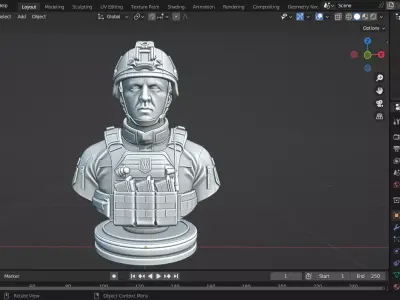 Ukraine Special Operations Forces chess piece 3D print model