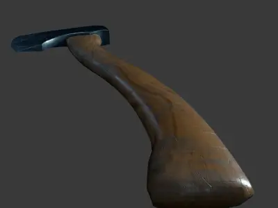 Game and VR-AR Ready Axe Low-poly 3D model