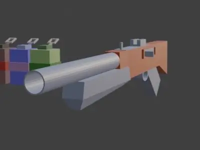 Weapon model pack Free low-poly 3D model