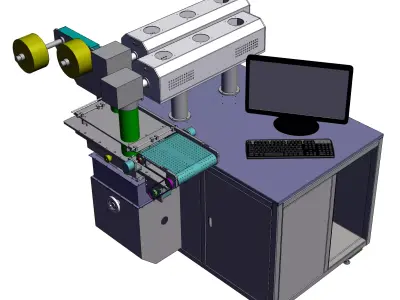 Fabric laser engraving equipment 3D model