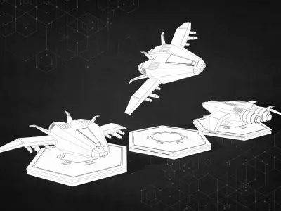 Sci-Fi Space Ship 3D model