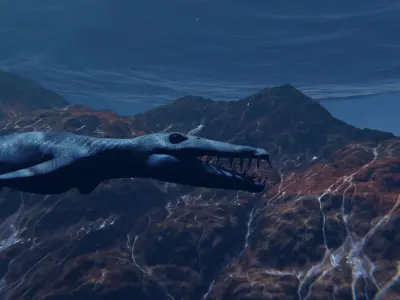 Liopleurodon dinosaur 3D model purchase