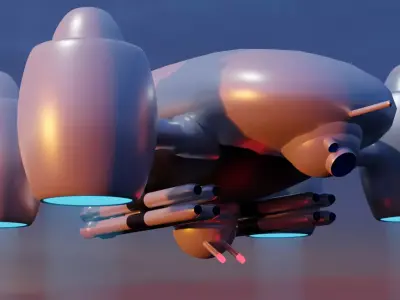 Sci fi attack drone 3D model