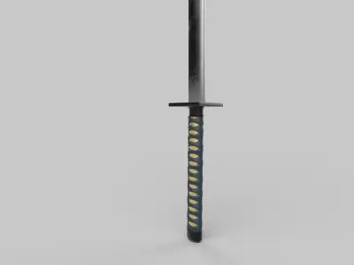 Sword samurai Low-poly 3D model order