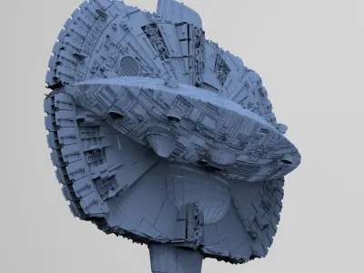 Art Deco Sci-Fi Mothership 3 3D model