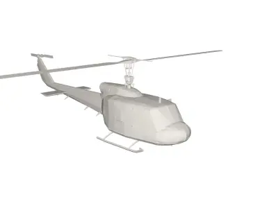 Military Helicopter concept Low-poly 3D model get