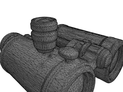 Detailed Vintage Binoculars Low-poly 3D model