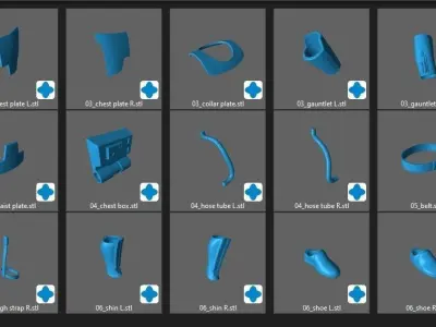 Fenn Rau Armor One12 Scale 3d files 3D print model