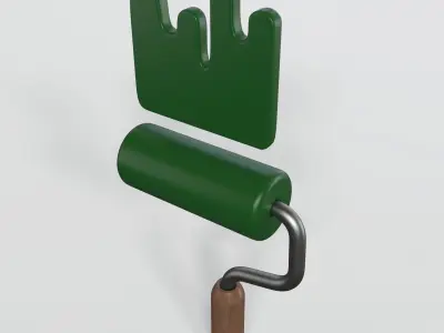 Paint Roller 3D model get